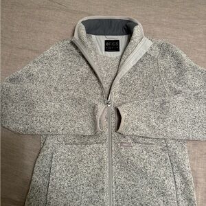 Figs Heathered Gray Zip-Up Jacket